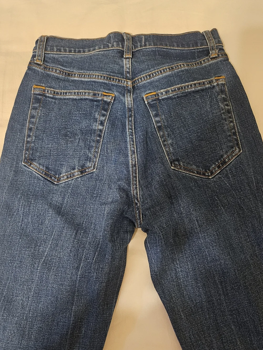 High-Rise Straight Leg Women's Jeans in Dark Blue